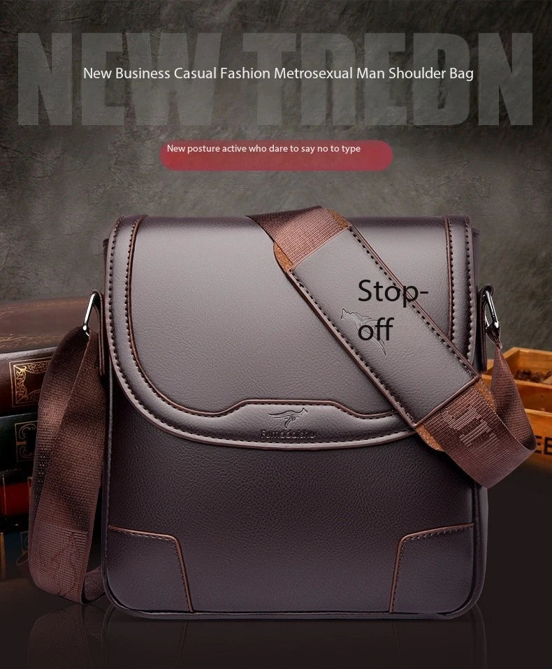 Luxury Brand Men Leather Shoulder Bags Waterproof Business Handbag Travel Tote Crossbody Cross Body Messenger Bag Pack For Male