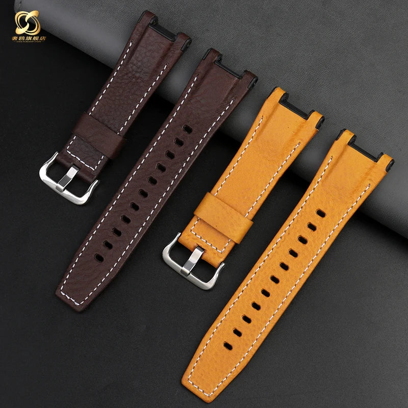 for Casio GST-S130/S110/S120/W130l/B100/W300 Strap Belt Genuine Leather Nylon Men's Watch Band Replacement bracelet Accessories