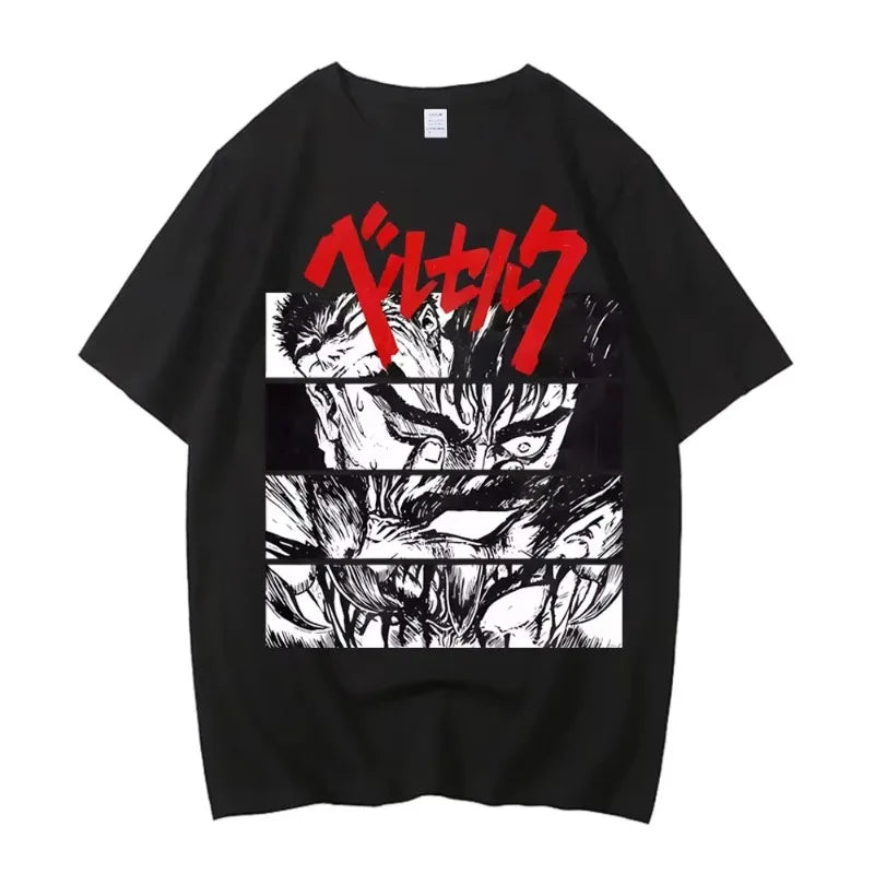 Anime Berserk T-shirt Summer Women's Short Sleeve T-shirt Printed Top 2025 Trendy T-shirt Fan Clothing Graphic T Shirts Y2K Top