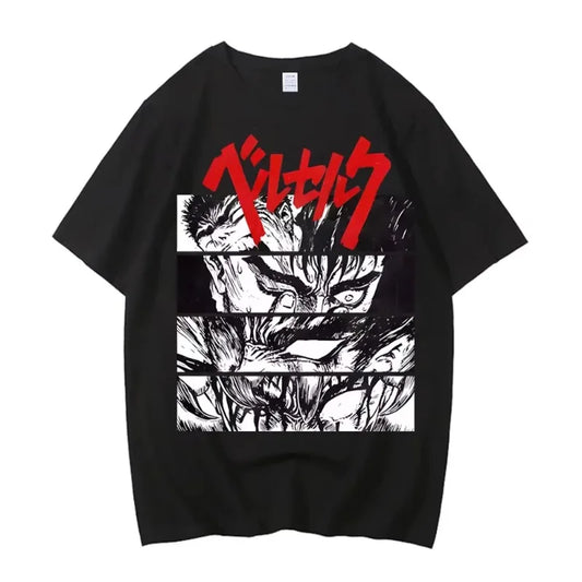 Anime Berserk T-shirt Summer Women's Short Sleeve T-shirt Printed Top 2025 Trendy T-shirt Fan Clothing Graphic T Shirts Y2K Top