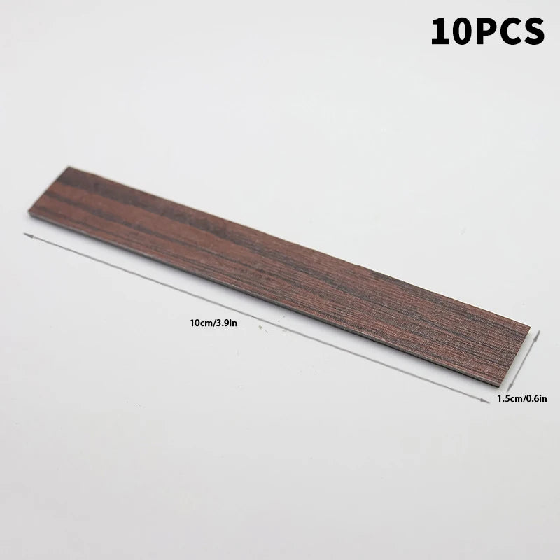 Mini Floor Boards for Dollhouses, Set of 10 Wooden Tiles for 1:12 Scale Doll House Furniture and Wall Decor