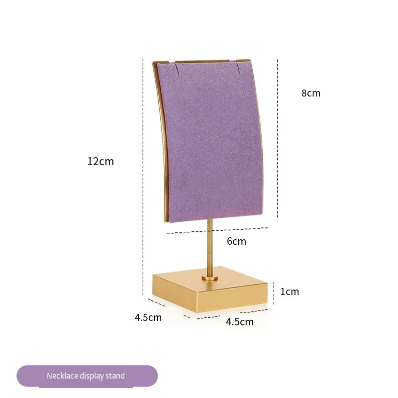 Metal Jewelry Display Stand ,Purple Velvet Organizer Props,Rings Necklaces Bracelets Holder for Trade Show,Store Window Storage