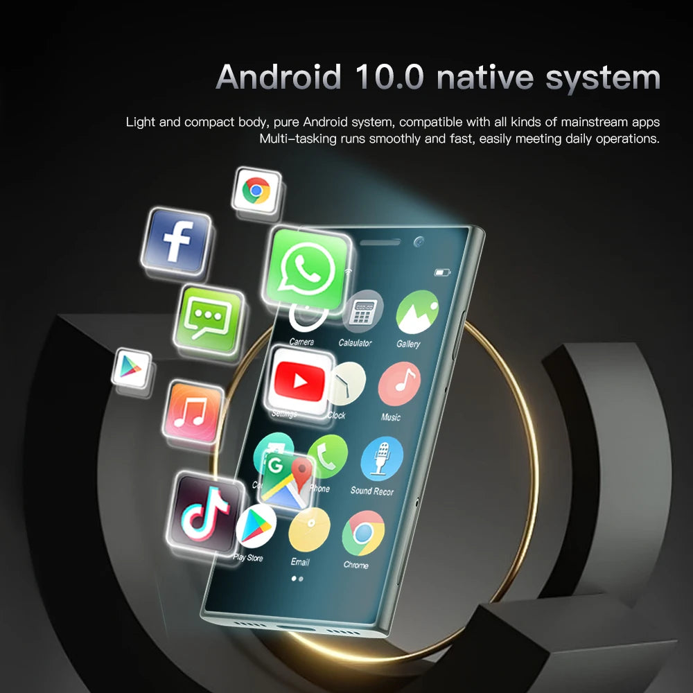 SERVO S24 MINI Android Smartphone 4G Network 2 SIM standby Play Store Face Unlock 3.0" Color Screen Mini Card Smart Mobile Phone