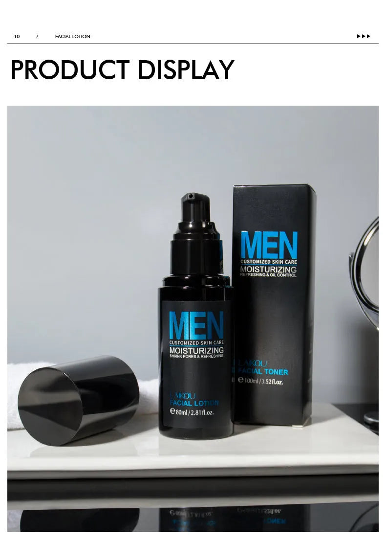 LAIKOU Face Lotion For Men Sensitive Skin Firming Cream Refreshing Moisturizin Men's Night Moisturizer Facial Skin Care Products