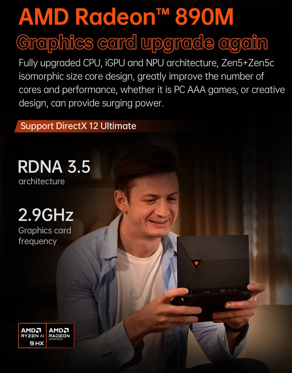 OneXPlayer G1 Gaming Laptop AMD Ryzen AI 9 HX 370 &amp; Intel Core Ultra 7 255H Portable 8.8 Inch 144Hz Dual-Mode Keyboard Computer