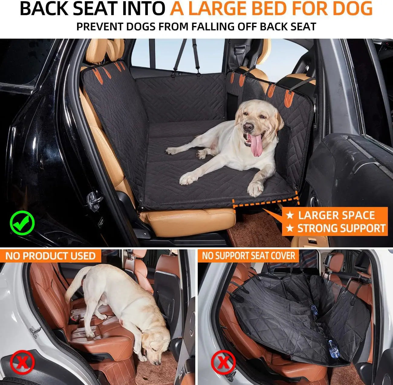 Dog Seat Cover Car Seat Cover For Pets,Waterproof Pet Seat Cover Hammock Scratch Proof Nonslip Durable Soft Pet Back Seat Covers