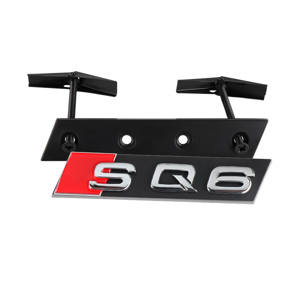 Car Styling Front Grille Emblem Decoration Sticker Auto Modification Accessories For Audi SQ3 SQ4 SQ5 SQ6 SQ7 SQ8 RSQ3 RSQ5 RSQ7