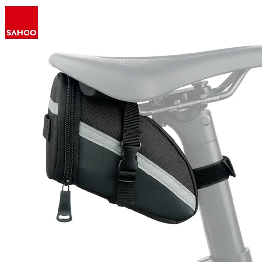 Bicycle Rear Saddle Bag Cycling Accessories Storage Panner Streamlined Tail Bag Pouch for MTB Road Bike W/Loop to Attach Light