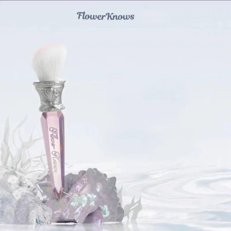 Flowerknows Shell Jewelry Gift Set Makeup Kit Full Professional Glitter Eyeshadow Palette Blush Baked Powder 10pcs Kits