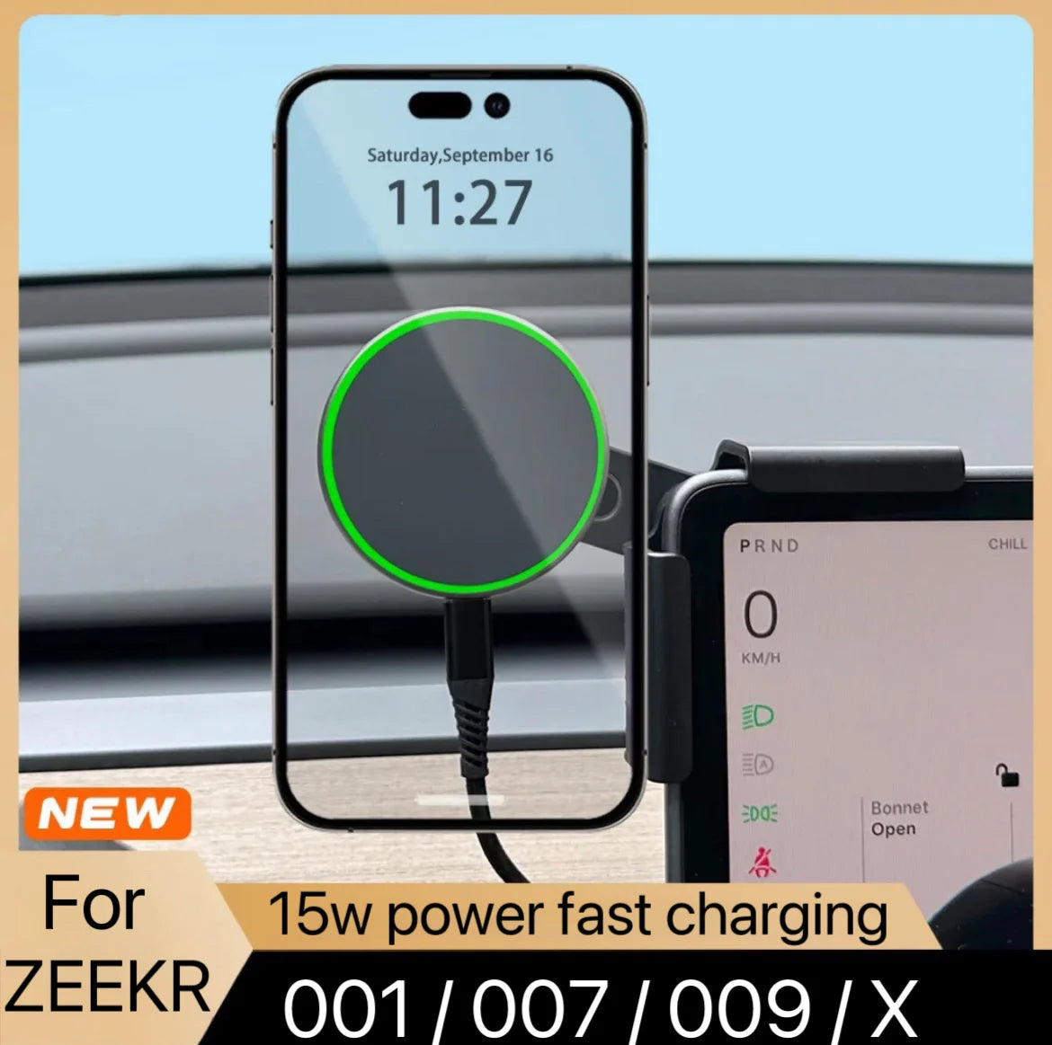 Adjustable Magnetic Car Phone Holder Mount for ZEEKR 001/007/009/X - Vehicle Phone Support Frame Accessory