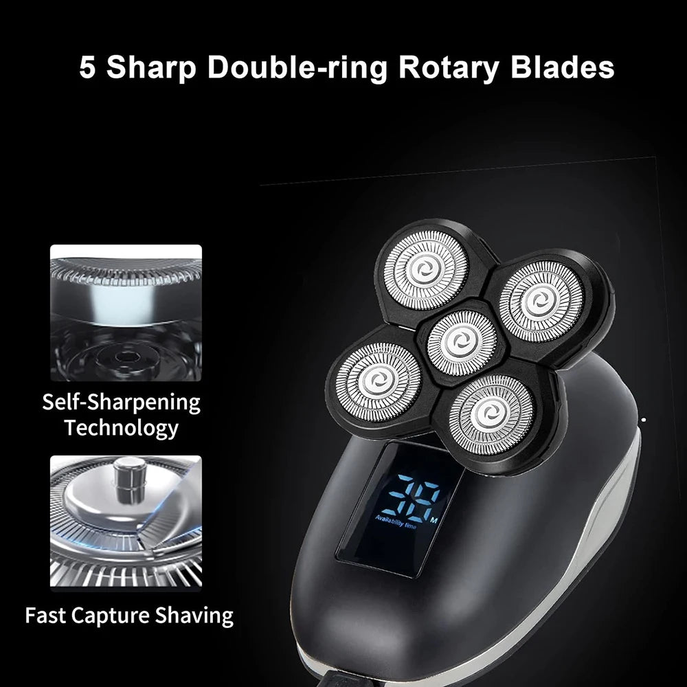 1PCS Replacement Shaver Head Electric Shaver 5D Independently 5 Cutter Floating Head Waterproof Stainless Steel Razor Blade