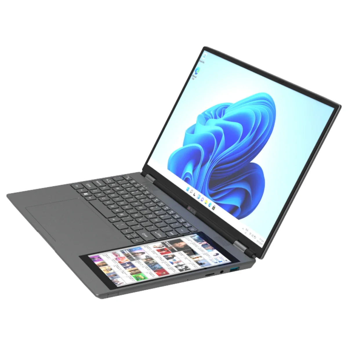 CARBAYTA 15.6"+7" Dual Screen Laptop Intel N95 32GB 16GB DDR4 RGB Backlit Keyboard Computer Notebook Laptops 7" Touch Screen