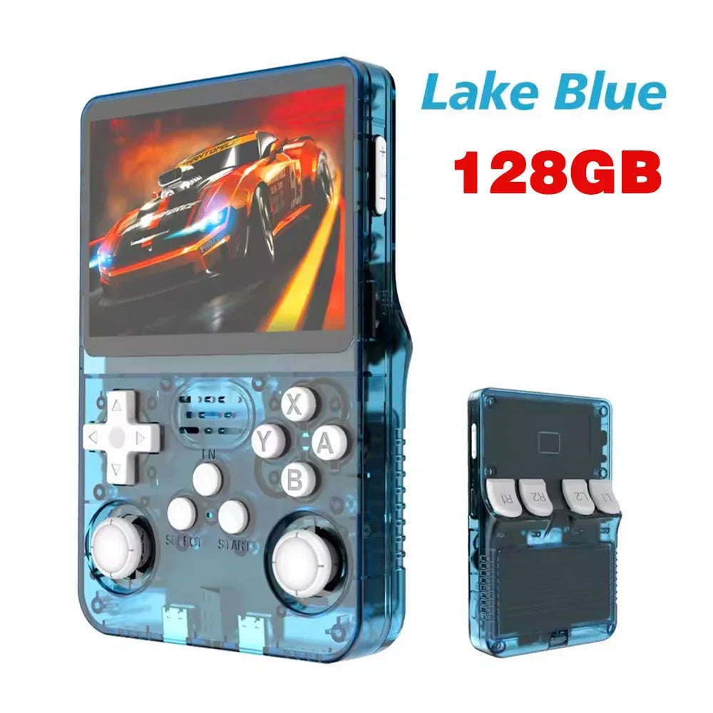 Retro R36S handheld game console 3.5-inch IPS screen Linux system 128GB portable pocket player for gaming