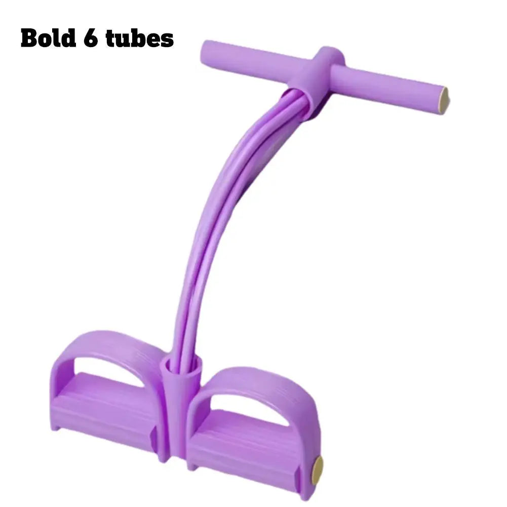 6-Tube Resistance Band Multi Function Tension Rope Fitness Bands 6-Tube Elastic Yoga Pedal Puller For Sports Exercises At Gym