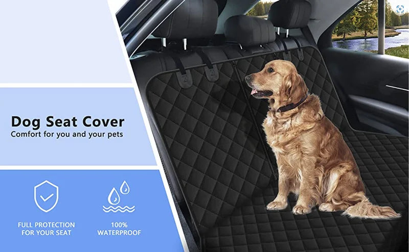 Dog Car Seat Cover Waterproof Pet Dog Carriers Travel Mat Hammock For Small Medium Large Dogs Car Rear Back Seat Safety Pad
