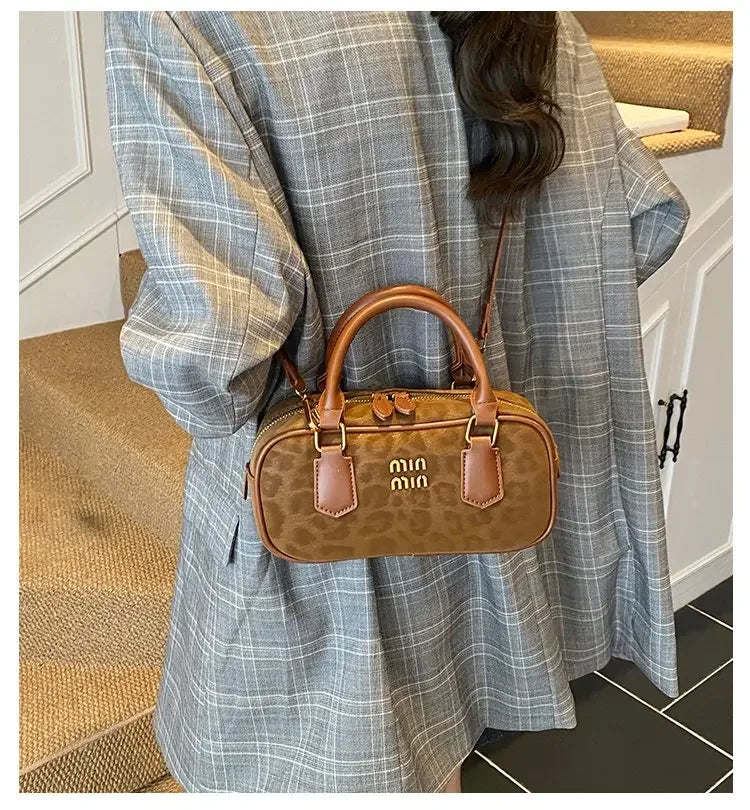 Women's Square Leather Satchel Handbag | Tote Shoulder Crossbody Purse & Diaper Bag