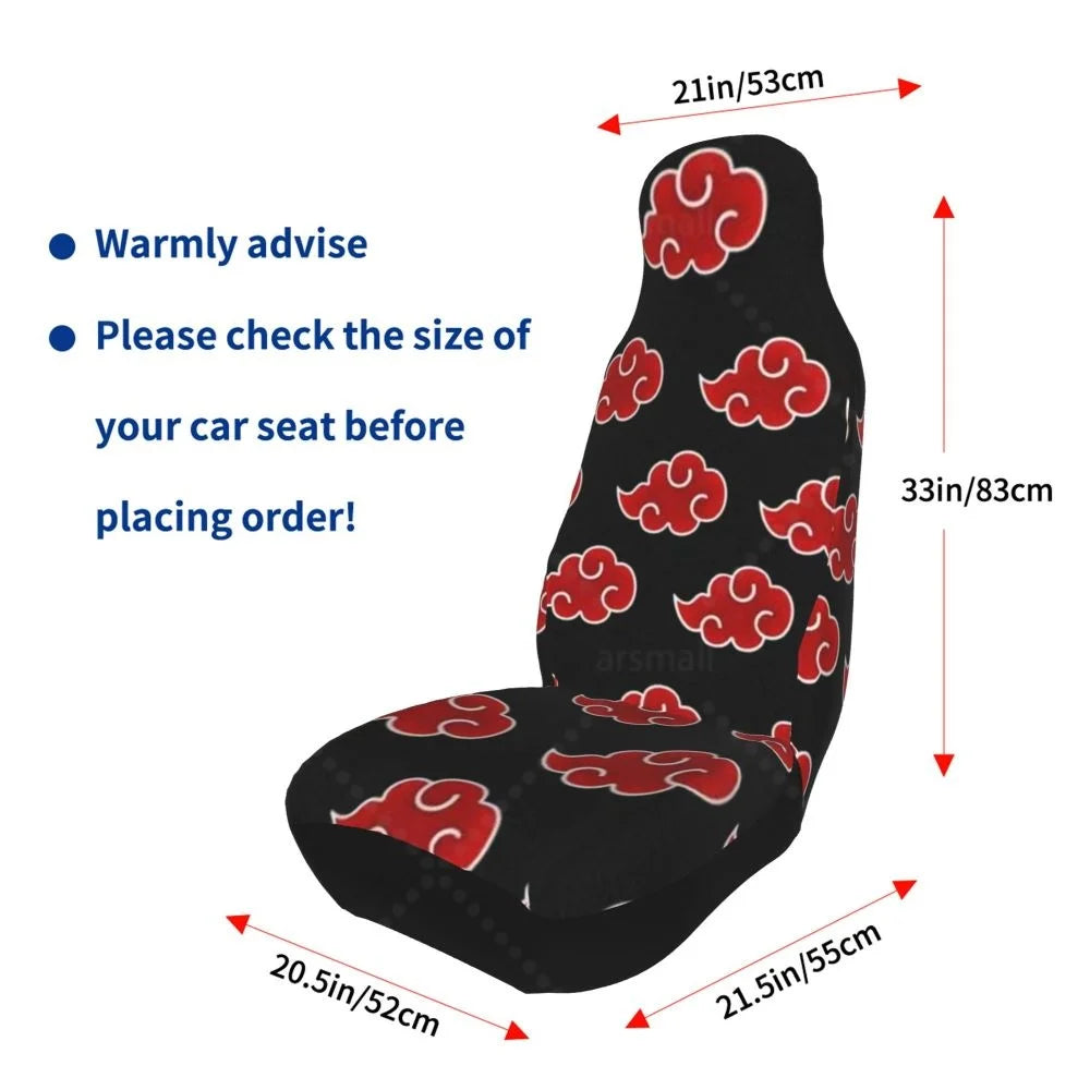Akatsuki Universal Japan Anime 2PCS Car Seat Cover Seat Cover Anti Fouling and Convenient Protective Cover Unique Style