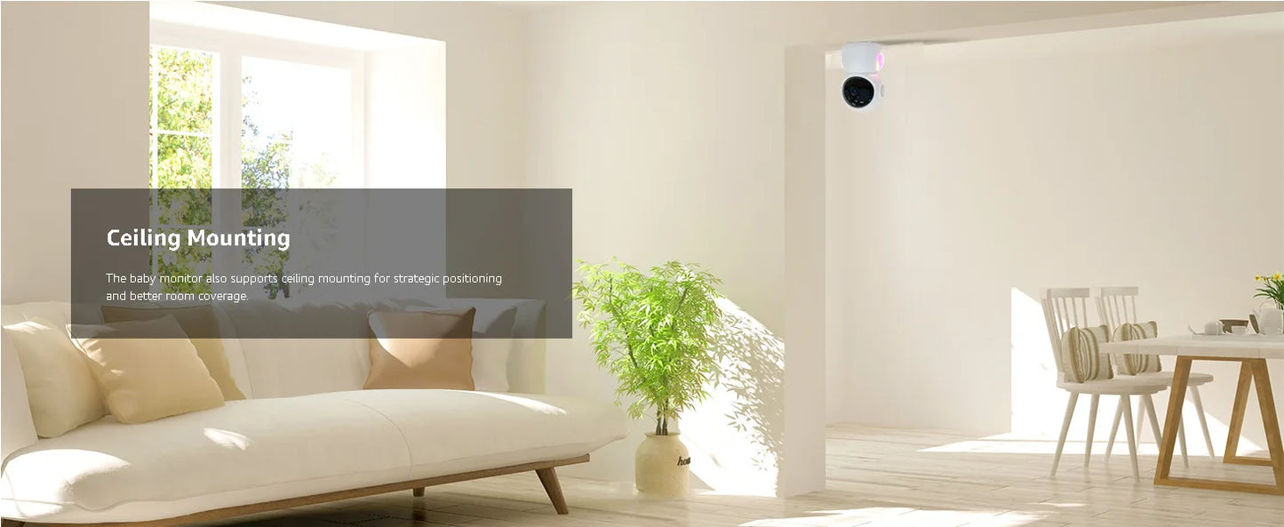 2K Baby Monitor Surveillance Camera Dual-frequency Crying Machine Indoor Safety Protection Remote Monitoring Voice Intercom