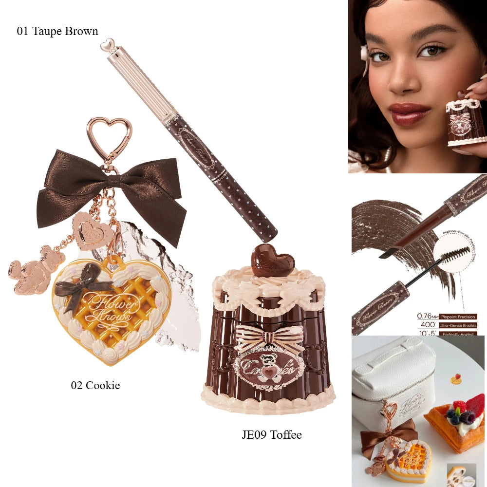 Flower Knows Lipstick Solid Perfume Mascara Set, Long-Lasting Fragrance, Gift for Women