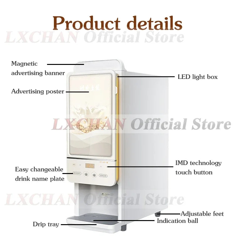 HomeWise CIMT2 Commercial Instant Soymilk Maker Automatic Instant Beverage Maker Soymilk/Coffee/Milk/Hot Chocolate 110V 220-240V