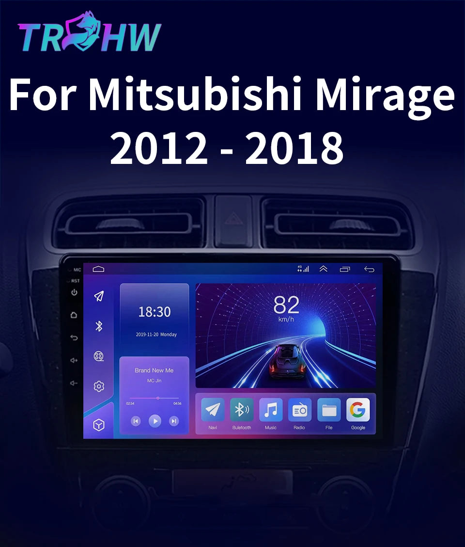 Car Radio Multimidia For MITSUBISHI Mirage Spacestar Attrage 2012-2018 GPS Navigation Carplay 2din
