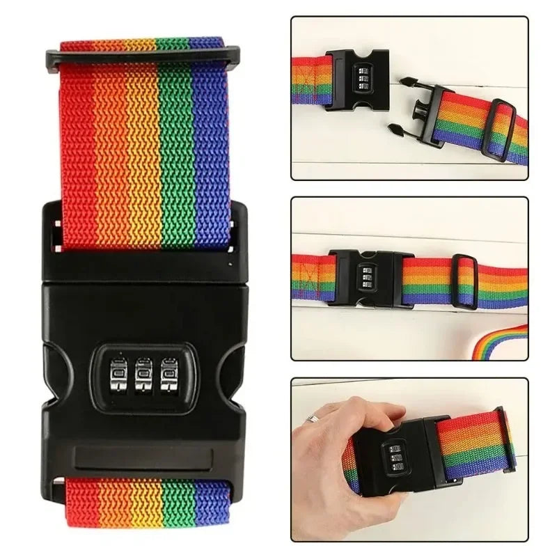 Adjustable Luggage One Word Packing Luggage Belt Portable Flexible Safe Travel Essential Luggage with Luggage Accessories