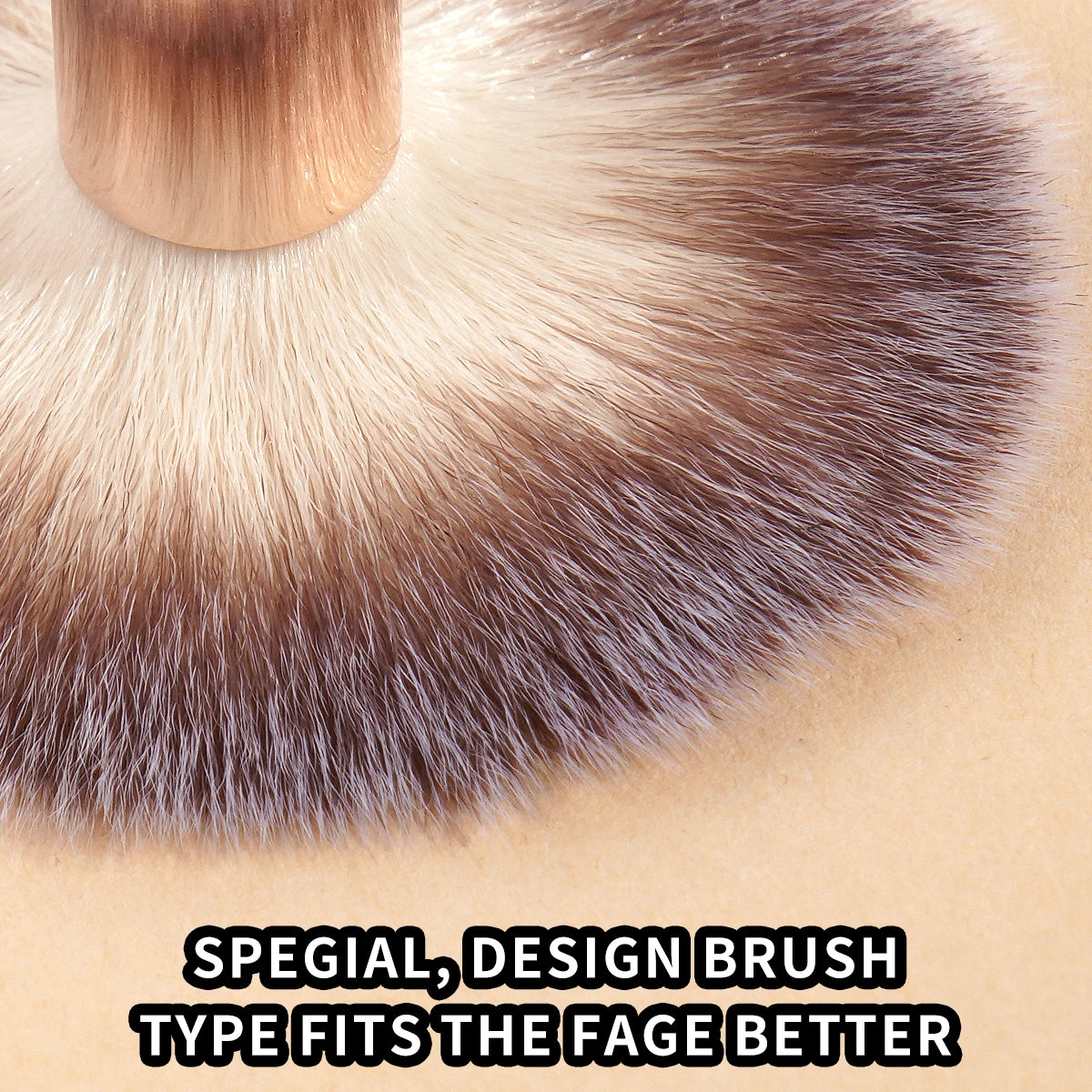 MAANGE Double Head Foundation Concealer Eyeshadow Blush Makeup Brushes Kabuki Mineral Premium Handle Soft Dense Hair for Gift
