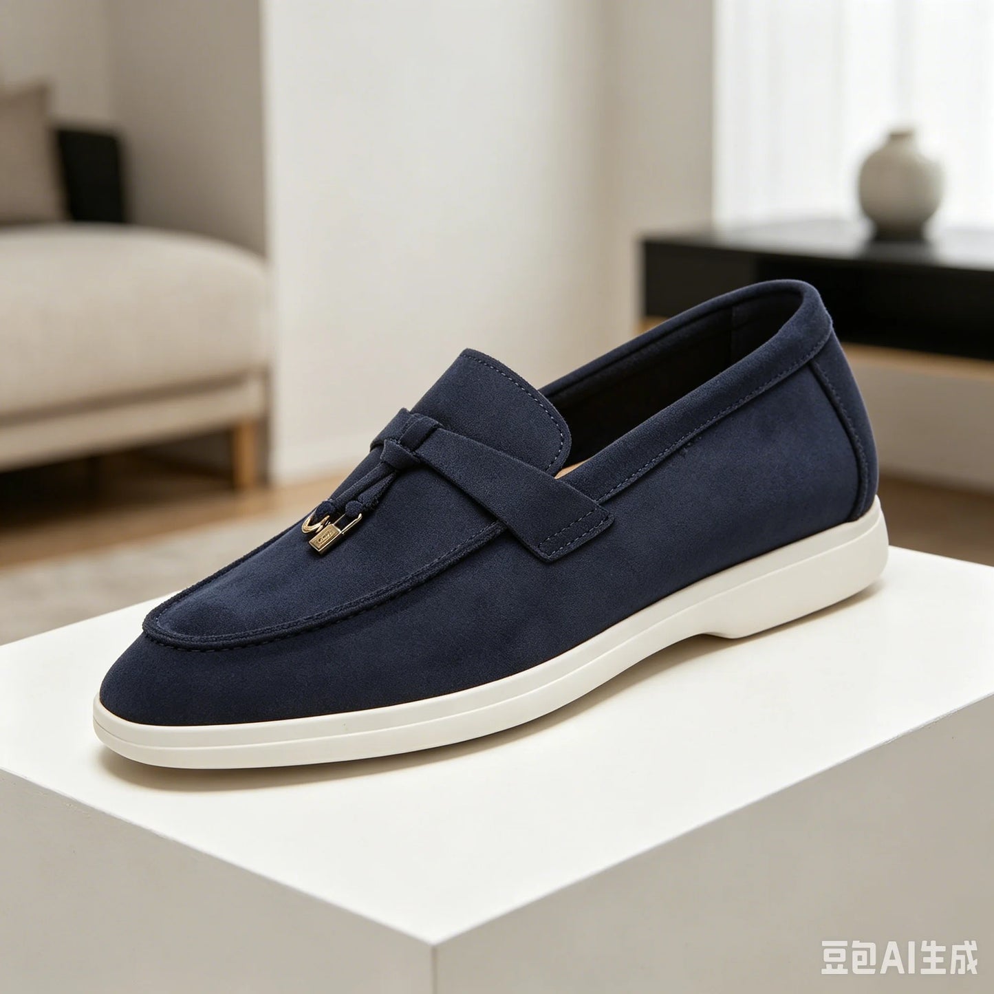 Men Suede Tassel Loafers Slip On Flat Sole Lightweight Non Slip Daily Office Driving Footwear 2026 New Desai