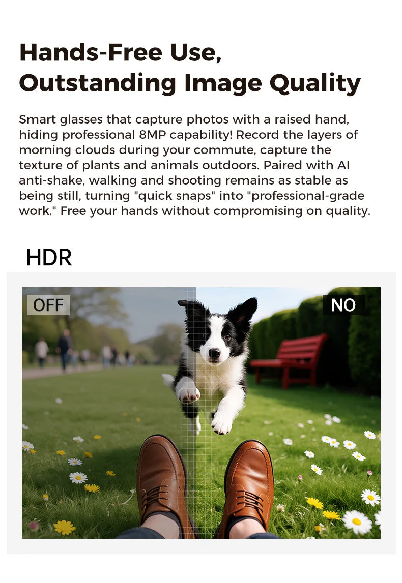 AI Smart Glasses M02Ultra with Charging Case - 800MP Camera, Object Recognition, Translation, WiFi, Navigation, Recording