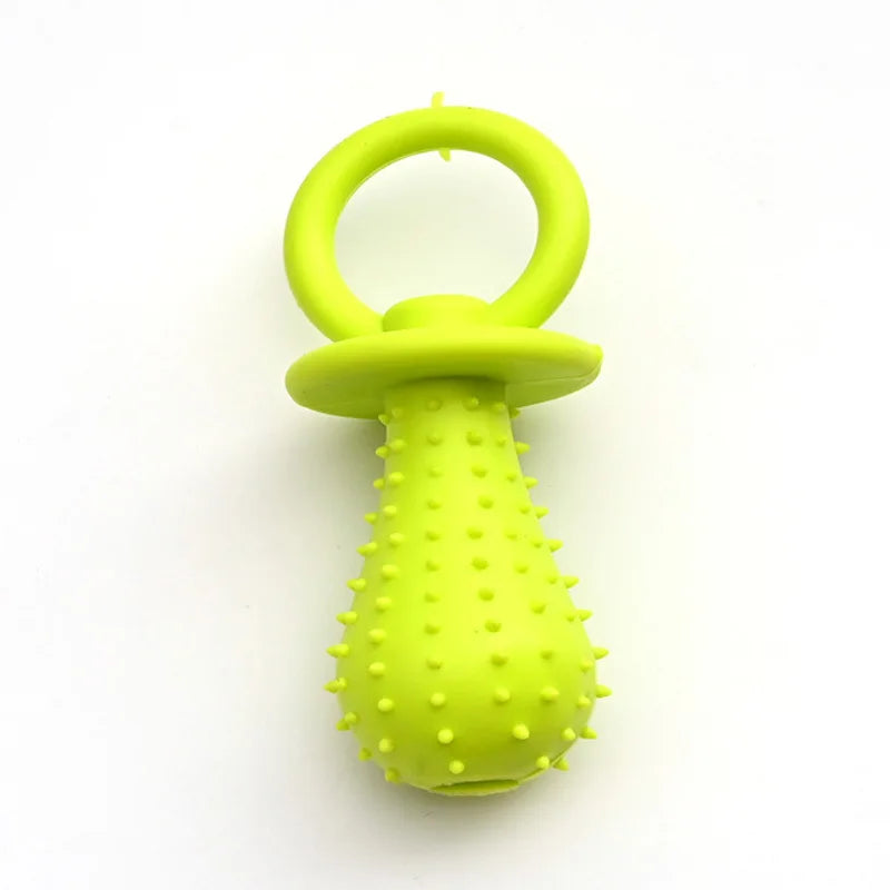 Pet Rubber Pacifier Dog Toy Interactive Rubber Soother Pet Dog Cat Puppy Elasticity Teeth Dog Chew Toys Tooth Cleaning Toy