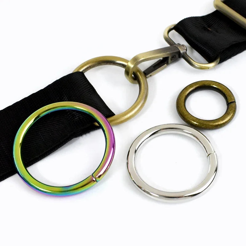 5Pcs 13-50mm Metal O Ring Buckles for Bag Strap Circle Connector Clasp Dog Collar Belt Buckle Chain Hooks Loop DIY Accessories