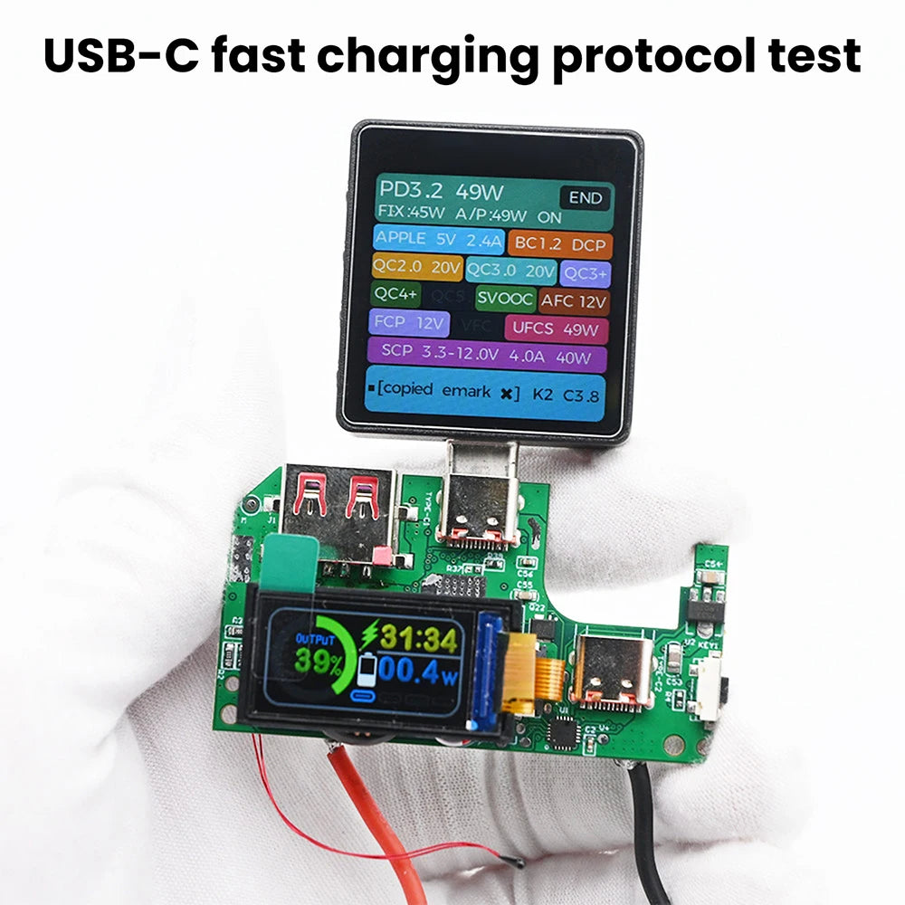 45W 2S 65W 3S Fast Charging Module with TFT Display PD QC Compatible DIY Power Bank Circuit Board for Portable Chargers
