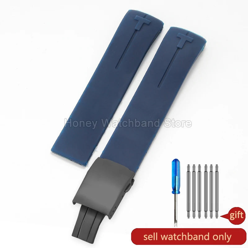 Flexible Comfortable Silicone Bracelet for Tissot T-Touch Blue Orange T013 T047 T121 Watchband Special Interface Sweat Resistant