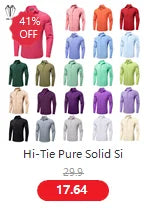 Hi-Tie Pure Black Silk Mens Shirts Plain Smooth Long Sleeve Formal Dress Blouse for Male Wedding Business Events Oversized Gift