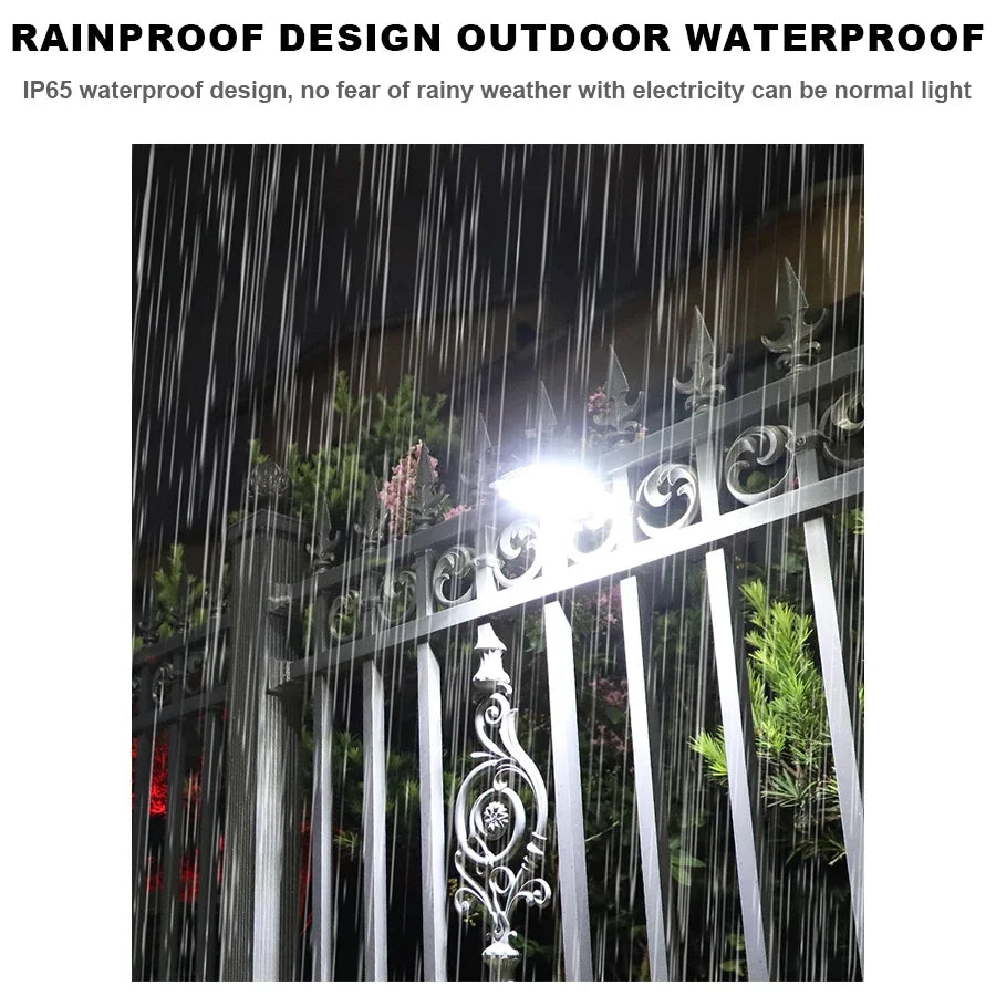 9900LM Solar Garden Outdoor Lights Clip Light Motion Sensor Waterproof Camping Lamp Rechargeable for Landscape Garden Decoration