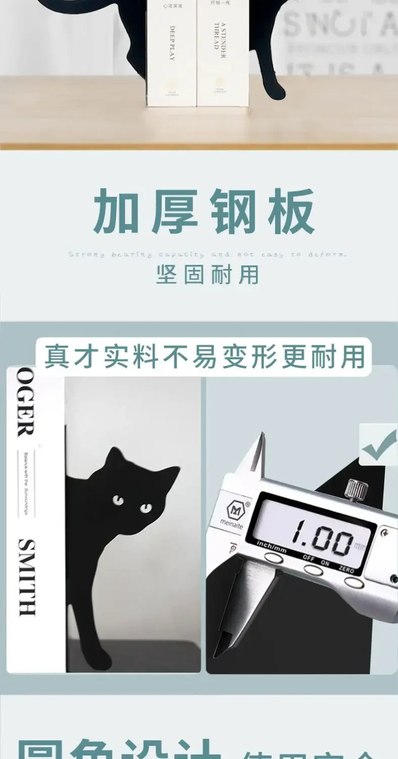Cute cat stationery bookends desk organizer book stand holder human evolution Creative interesting office accessories book ends