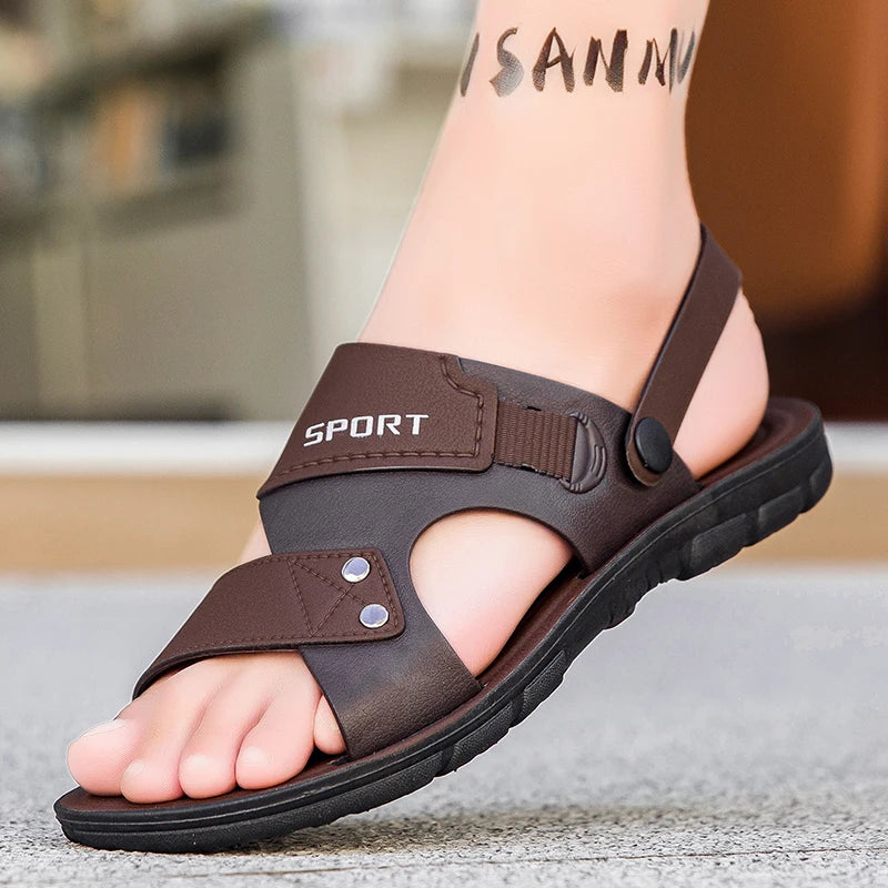 Summer Men Sandals Open Toe Flat Mens Casual Shoes Outdoor Walking Sandals for Men Beach Shoes sandalias hombre Men slippers