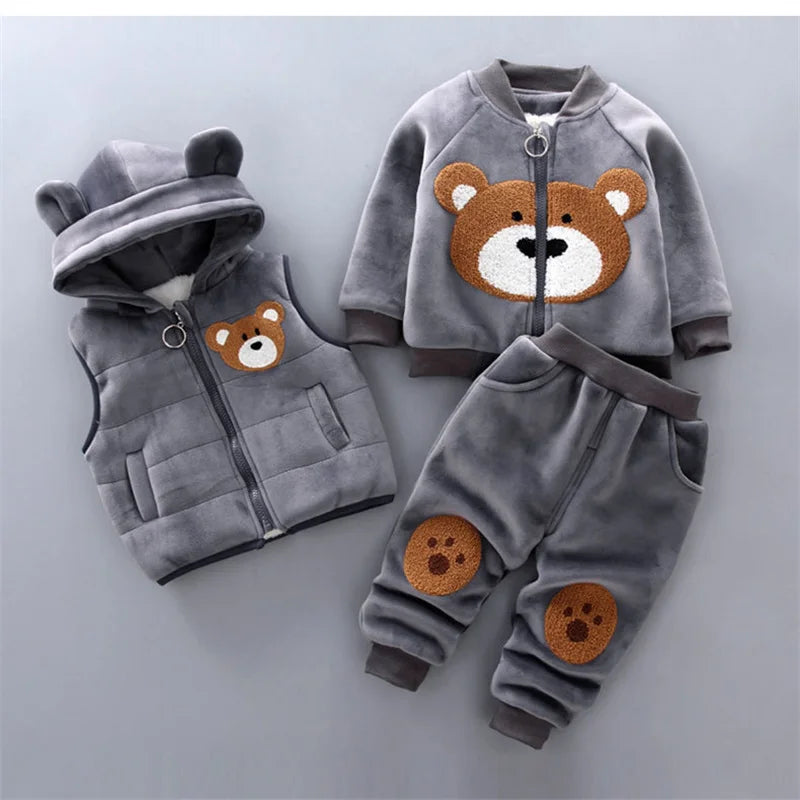 Newborn Baby Boys Clothes 2024 Autumn Baby Girls Clothes Hoodie+Pant Outfit Kids Costume Suit Infant Clothing For Baby Warm Sets