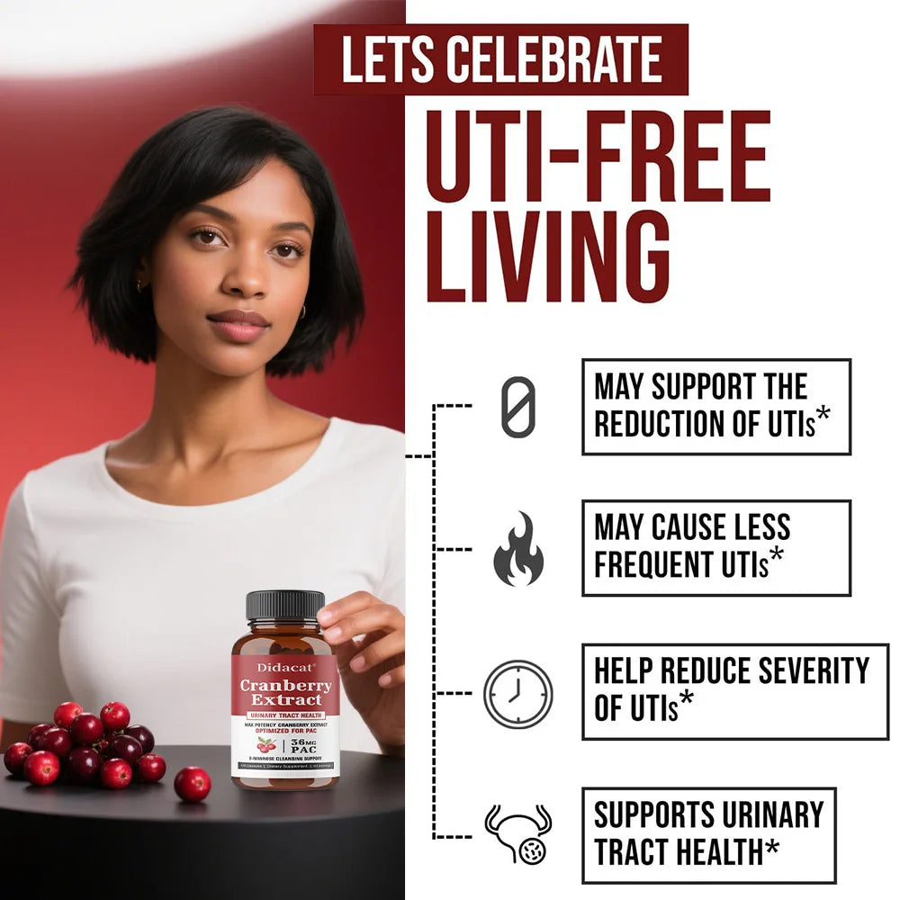 36 mg PAC from Superior Cranberry Juice Extract - Plus D-Mannose,Supports Urinary Tract Health,Cranberry Capsules for Women