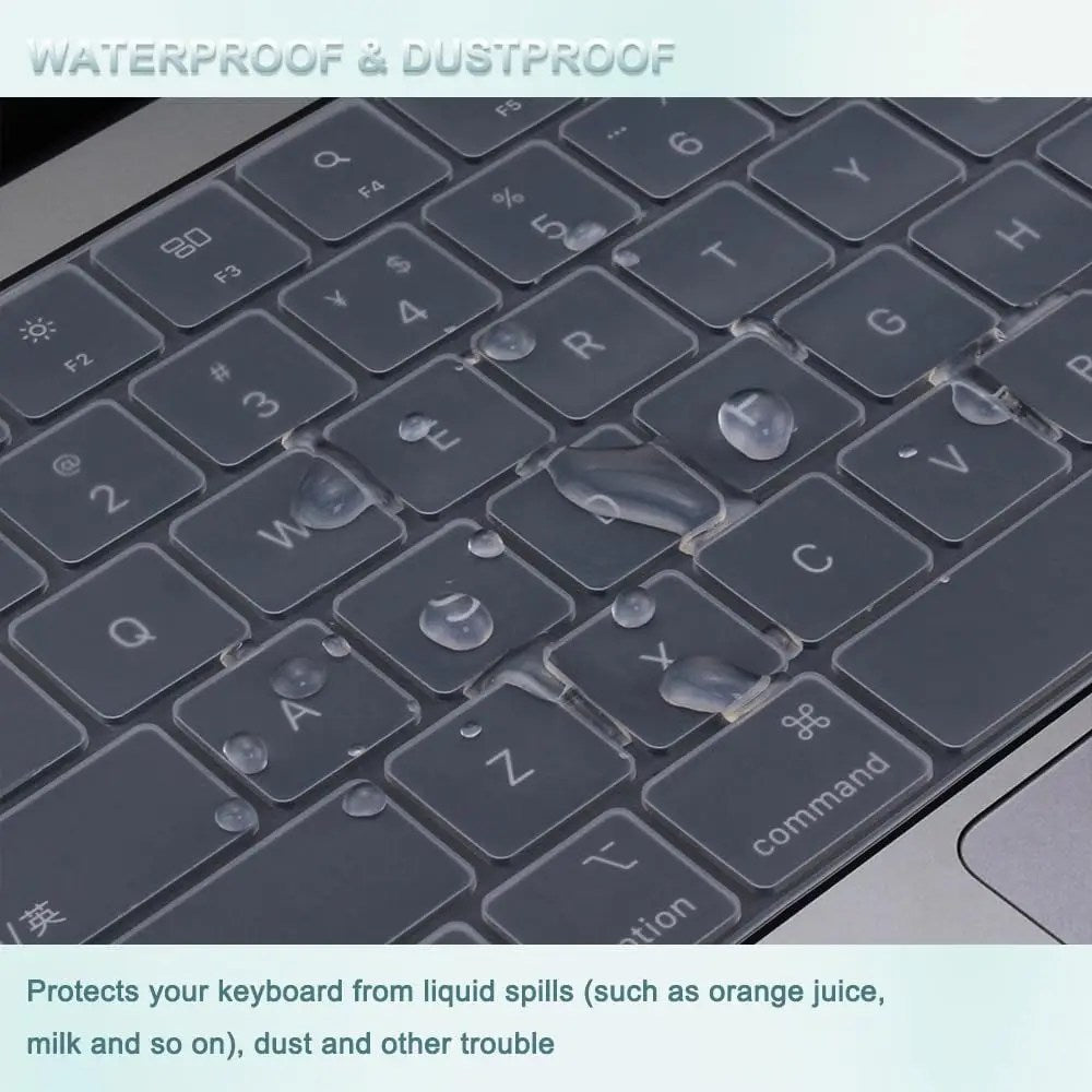 Silicone Keyboard Cover Skin for all models MacBook Air/Pro13“14”15“16” M1 M2 M3 Chip Model A2918 A2991 A2338 A2337 A2681 US&amp;EU