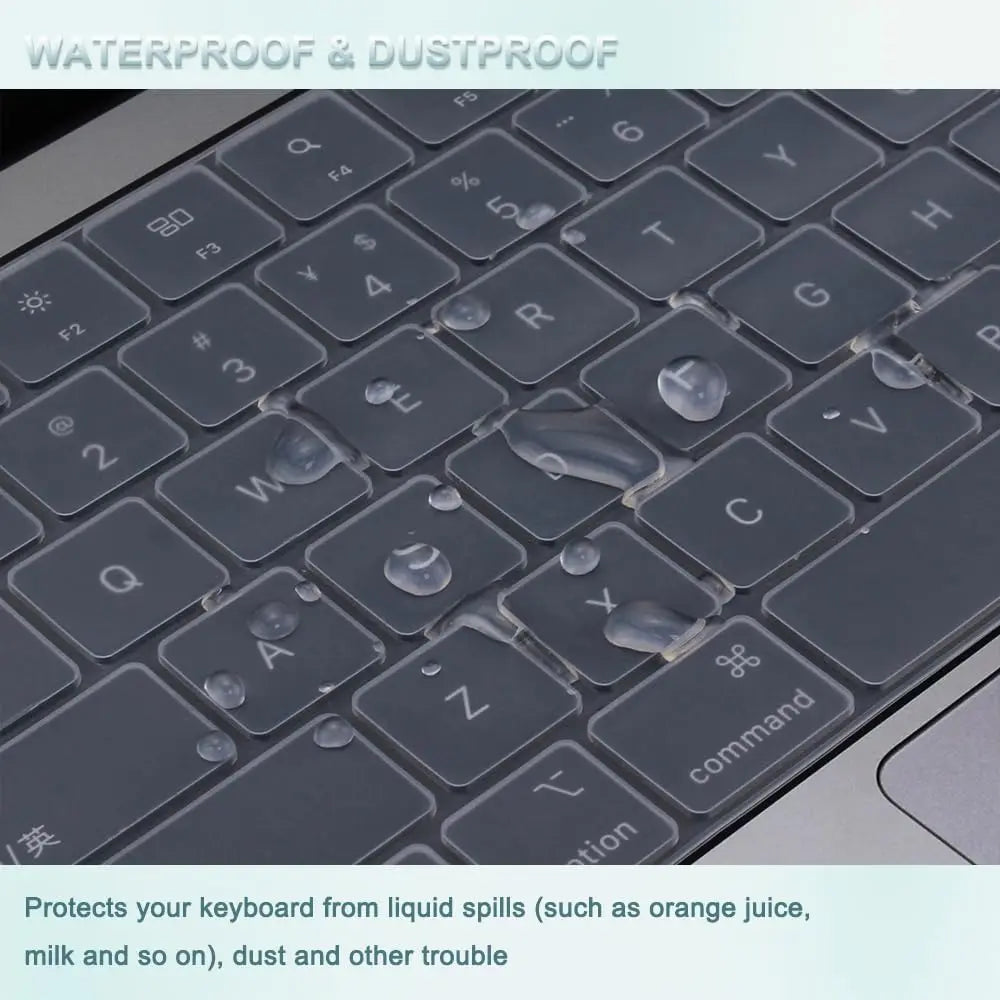 Silicone Keyboard Cover Skin for all models MacBook Air/Pro13“14”15“16” M1 M2 M3 Chip Model A2918 A2991 A2338 A2337 A2681 US&EU