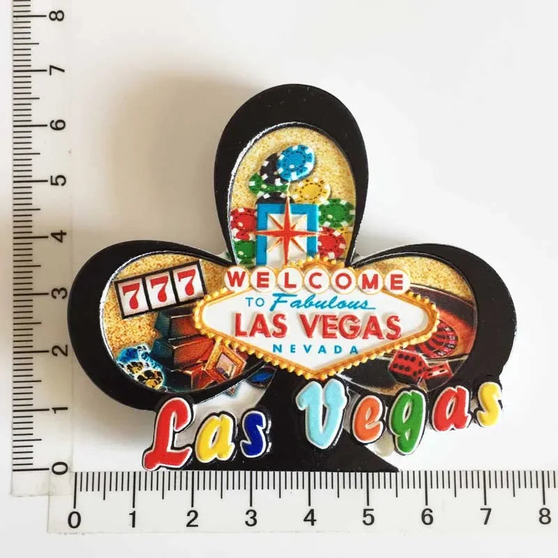 World Tourism Fridge Magnet Souvenir USA Las Vegas Florida Cultural Landscape Refrigerator Stickers Gift Set Home Decoration