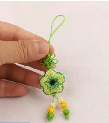 10 Pcs Y2K Bag Charms - Cute Embroidered Butterfly, Fish & Flower Pendants for Keychain, Phone Case Lanyard, Purse Accessory