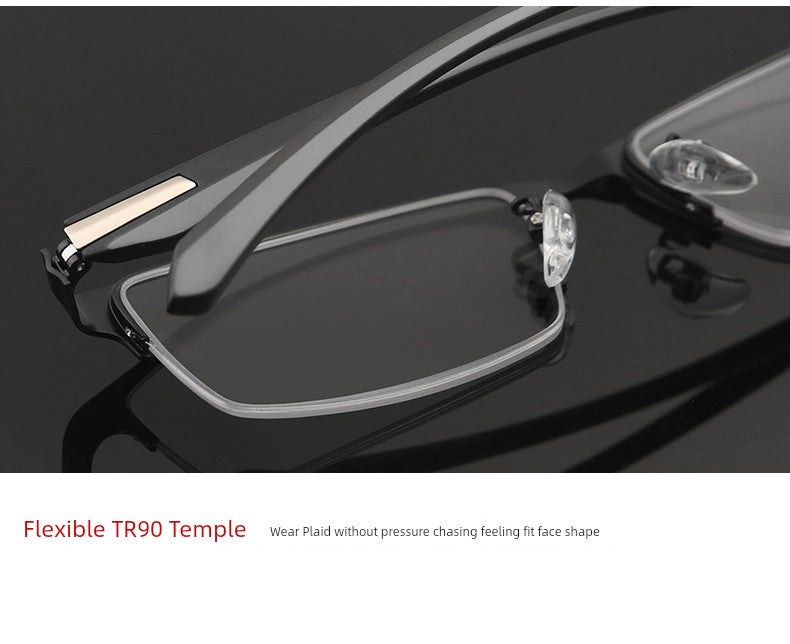 Reading Glasses Men's Automatic Adjustment Degree Intelligent Zoom Dual-Use HD Middle-Aged and Elderly Anti-blue Light Presbyopic Glasses