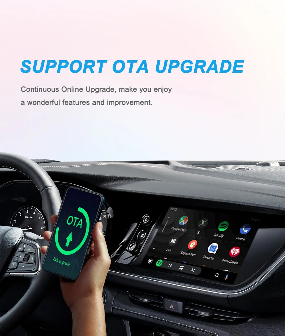 Acodo Mini Wired to Wireless 2 in 1 CarPlay and Android Auto Box  Plug and Play Fashionable and Portable Suitable for 99% car