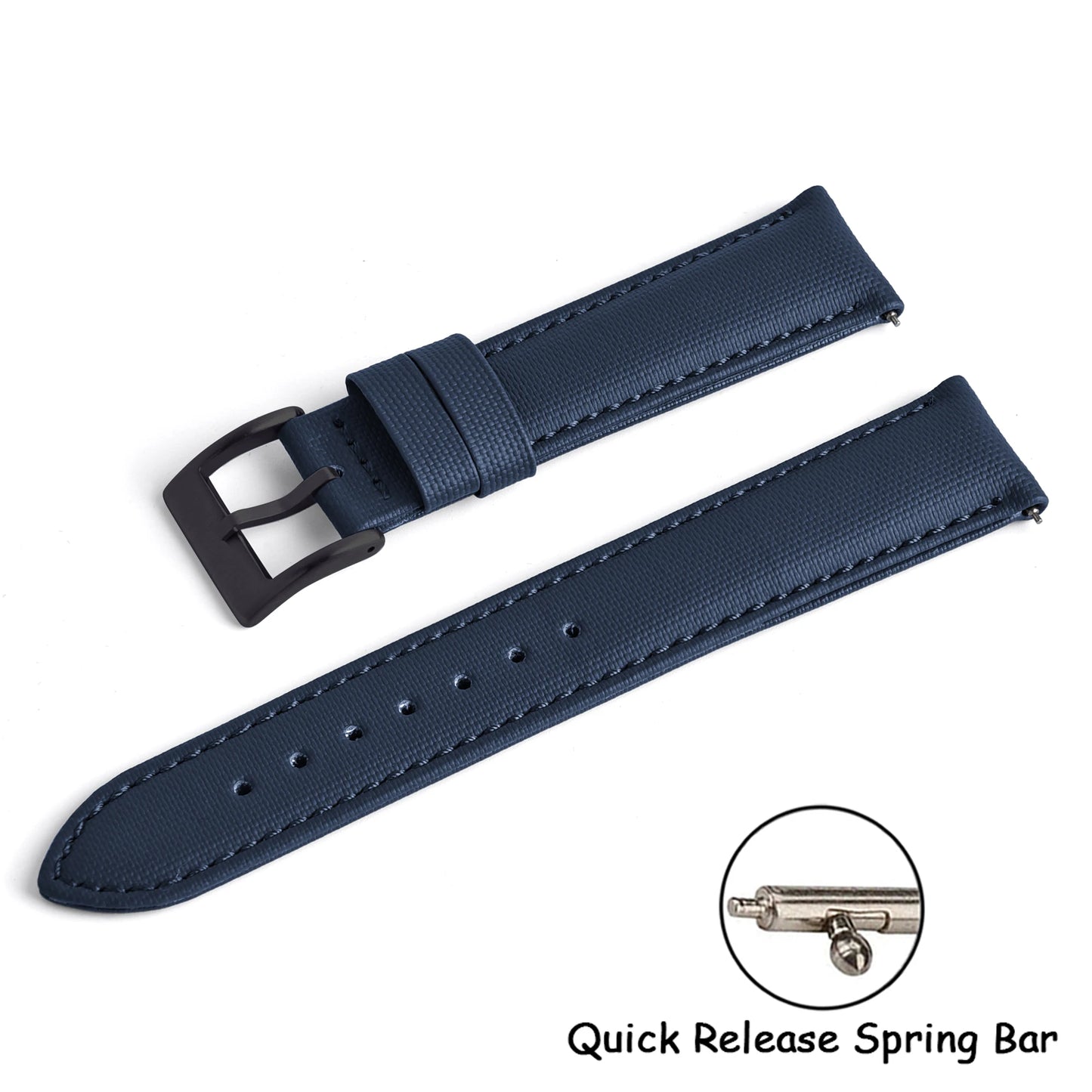 New D-elugs Waterproof Sailcloth Watch Strap 20mm 22mm Fabric Nylon Leather Watch Band For Omega/Seiko Belt Quick Release Strap