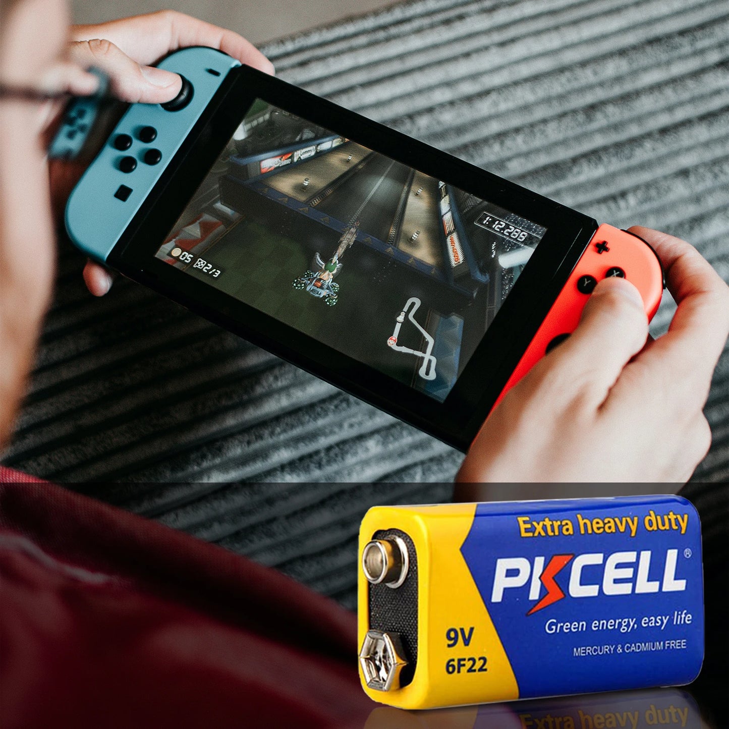 PKCELL 10PC 6F22 Battery PP3 9Volt Carbon Batteria Cell Leak-Proof Smoke Detector Batteries EN22 1604AU 6AM6 Zinc Carbon Battery