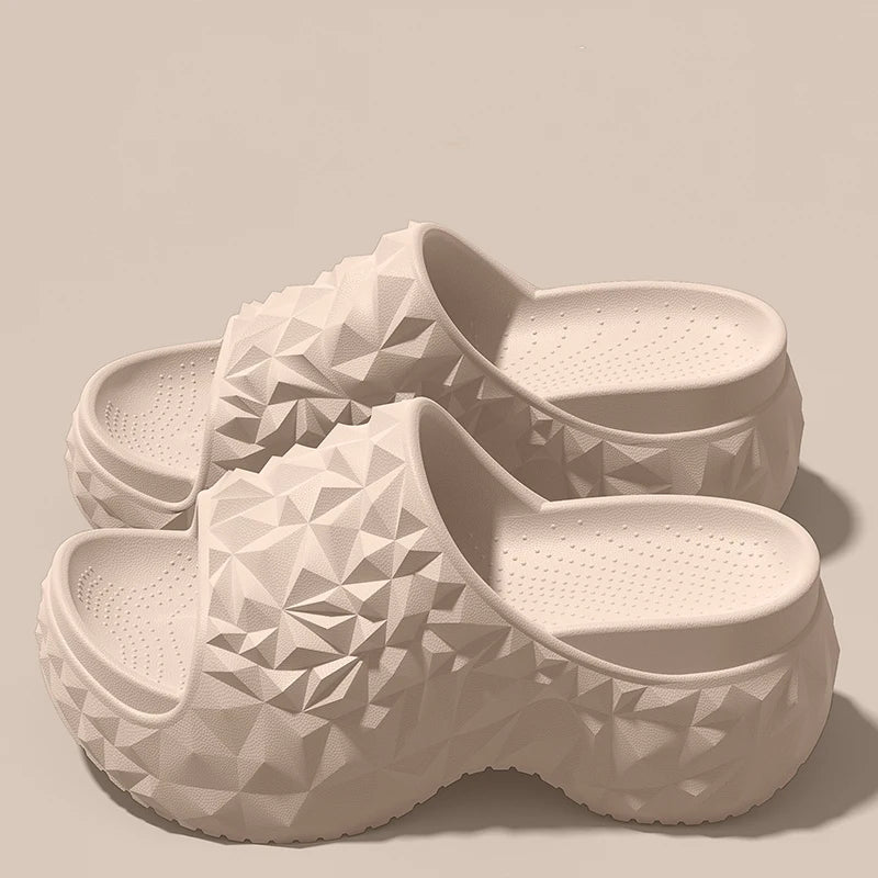 Women's Chunky Platform Slippers Summer Comfort Soft Thick Bottom Slides Woman for Sandals New Open Toe Non-slip Beach Shoes