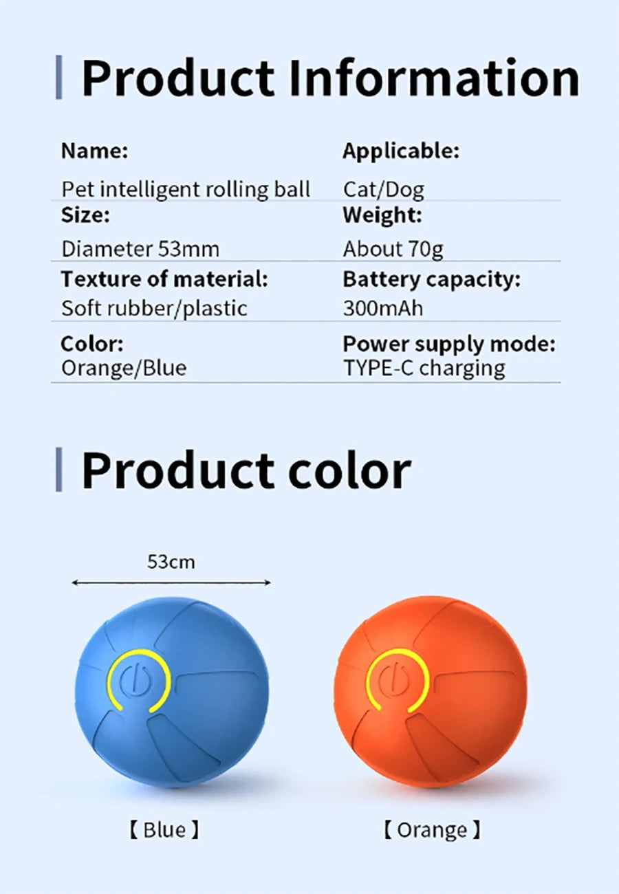 Pet Toys Gravity Electric Amusement Pet Ball Smart Bouncing Ball For Dogs and Cats