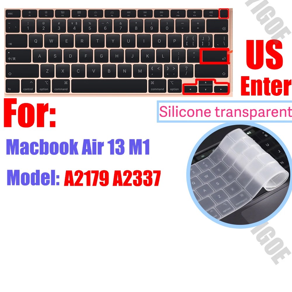 Silicone Keyboard Cover Skin for all models MacBook Air/Pro13“14”15“16” M1 M2 M3 Chip Model A2918 A2991 A2338 A2337 A2681 US&amp;EU